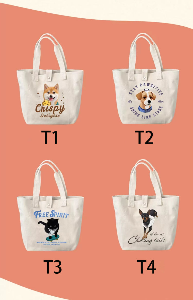 Custom tote bag with your pet's or any face