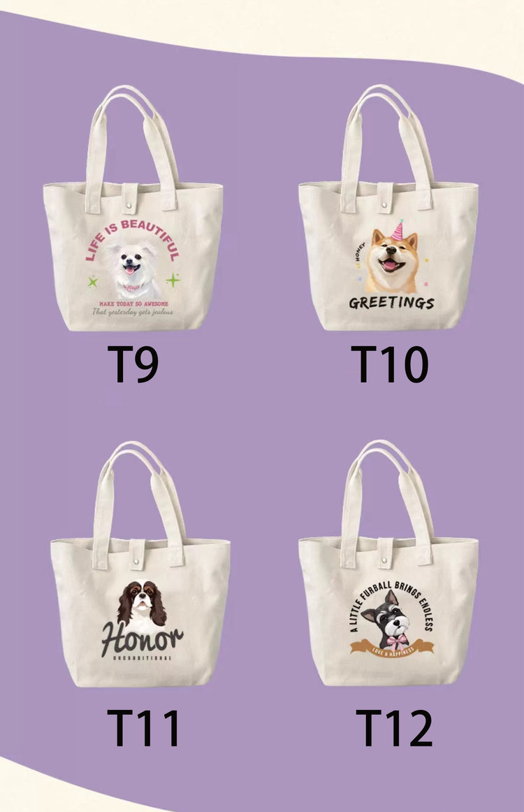 Custom tote bag with your pet's or any face