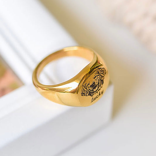 Personalized pet jewelry Memorial ring