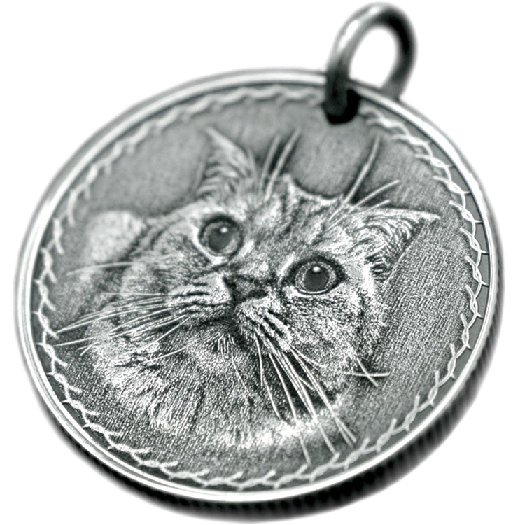 Custom Memorial Engraved Coin Necklace - Customised with Photos - Petomise NZ