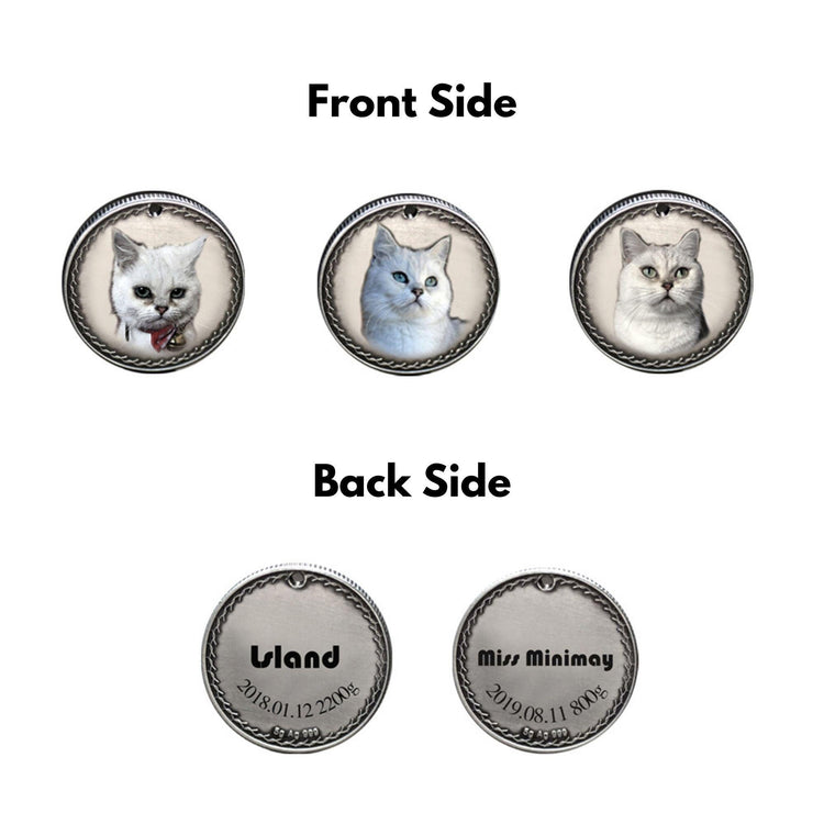 Custom Memorial Engraved Coin Necklace - Customised with Photos - Petomise NZ