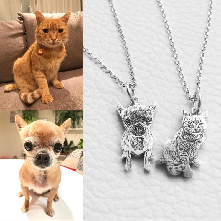 Silhouette Necklace - Customised with Pet Photo - Petomise NZ