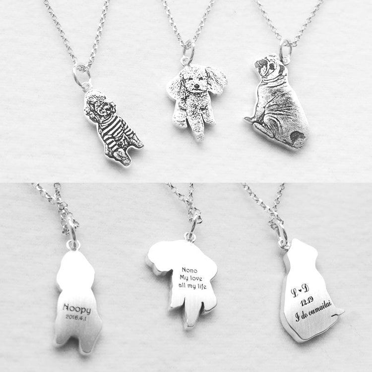 Silhouette Necklace - Customised with Pet Photo - Petomise NZ