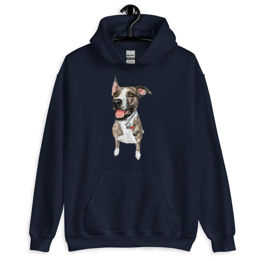 Custom pet photo print hoodie (unisex)