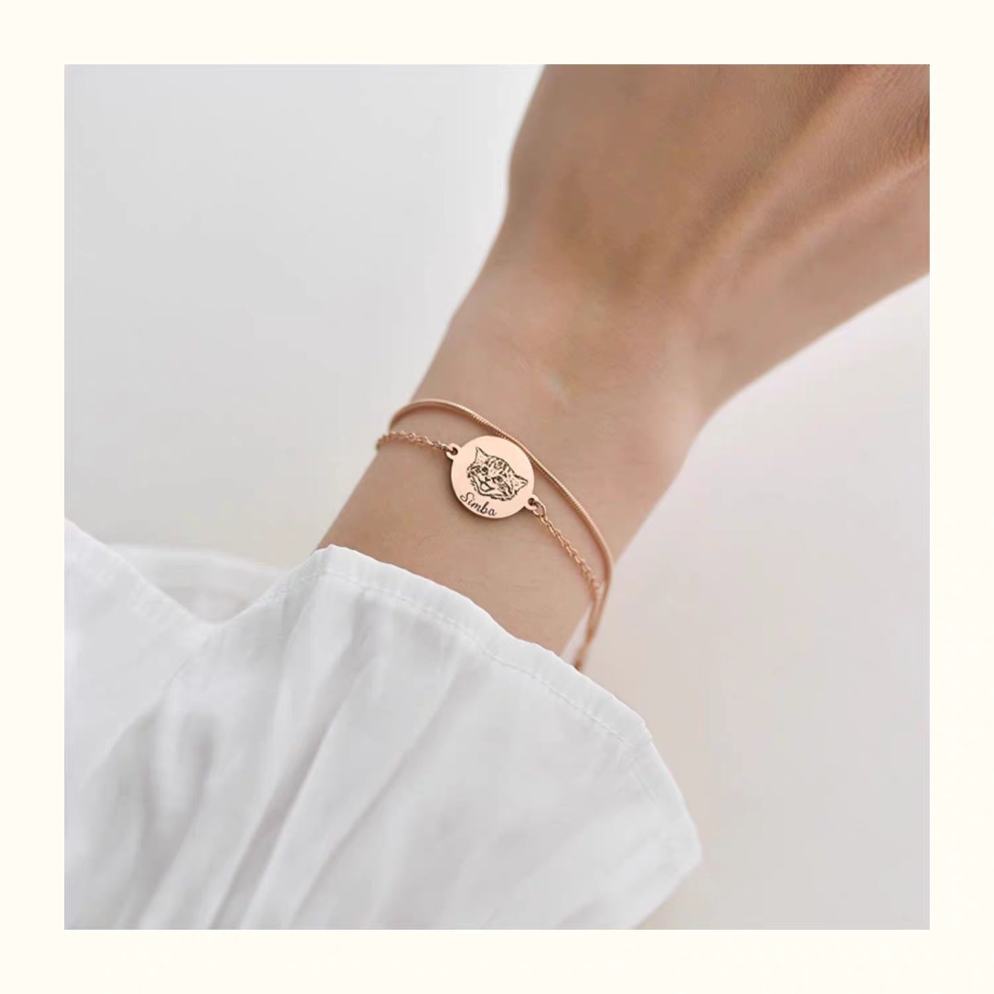 Best gift memorial Bracelet Engrave name 