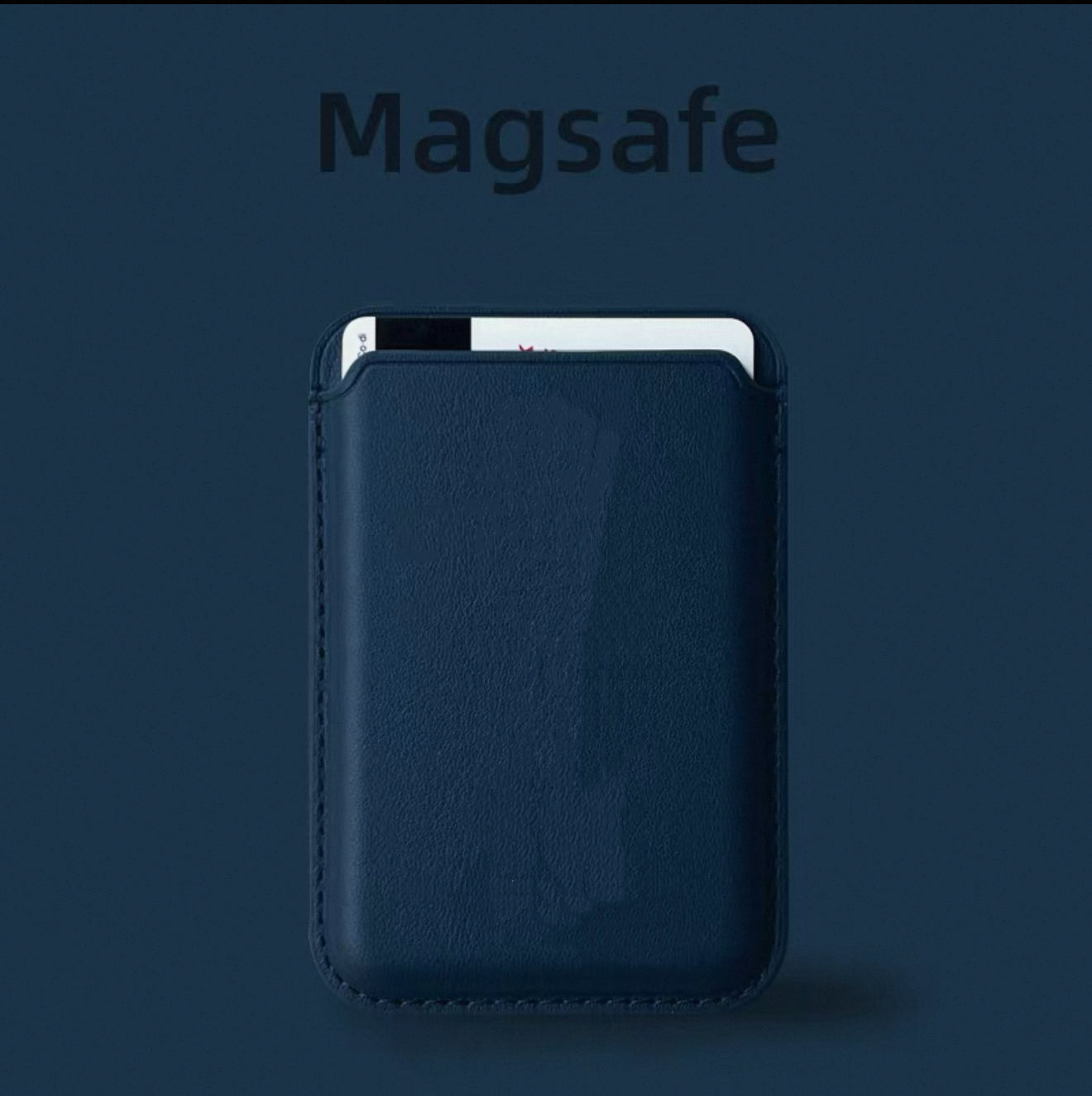 Blue Magsafe phone case wallet with Personalized pet face