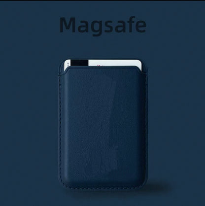 Blue Magsafe phone case wallet with Personalized pet face