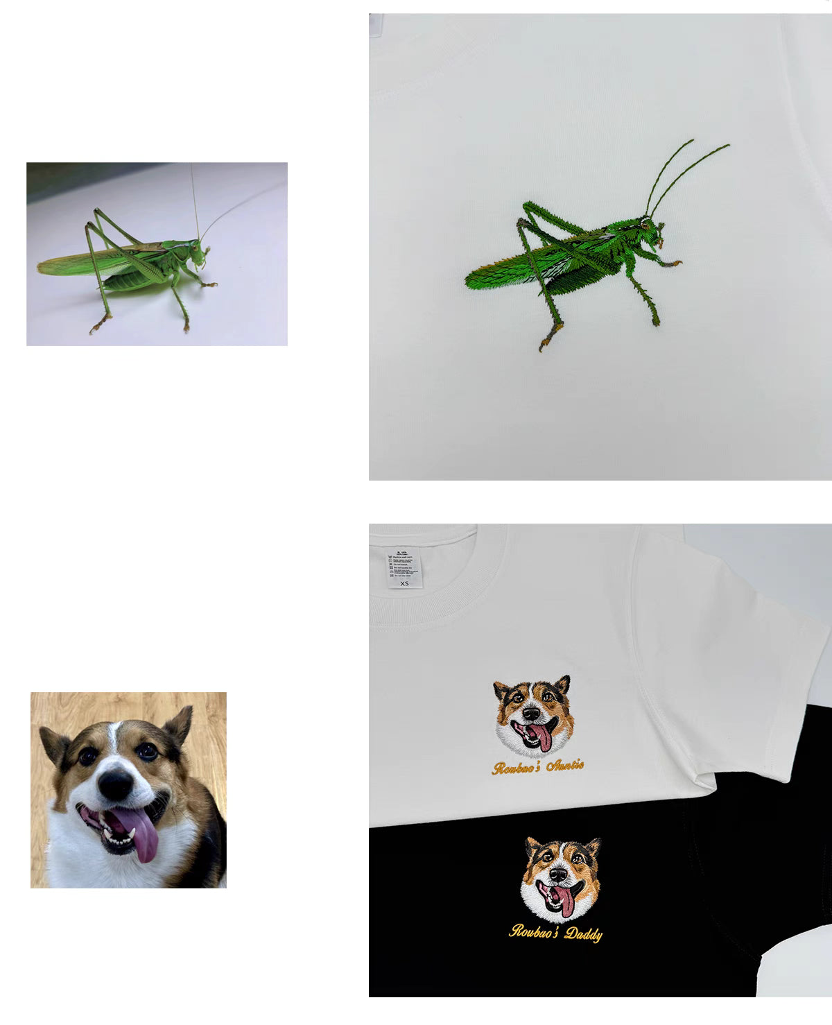 Custom pet embroidered hoodie