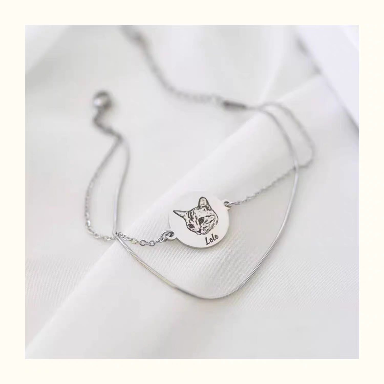 Engraved name/date on charm