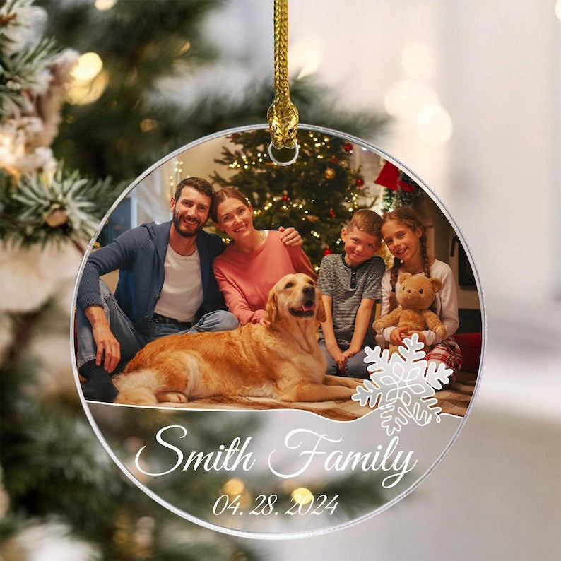 Acrylic Christmas Ornament with Custom Name