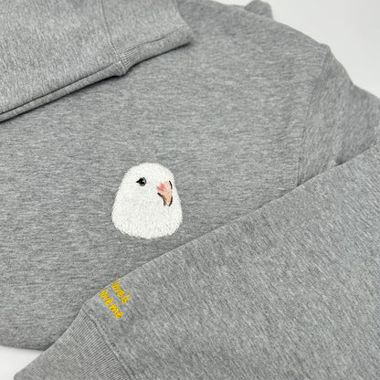 Cozy Custom Pet pigeon sweatshirt - Embroider your dog/cat's face on a soft unisex sweatshirt. The purr-fect gift for pet lovers! 