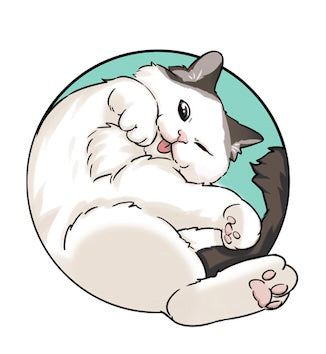 The purr-fect gift! Custom cartoon pet portrait from your photo