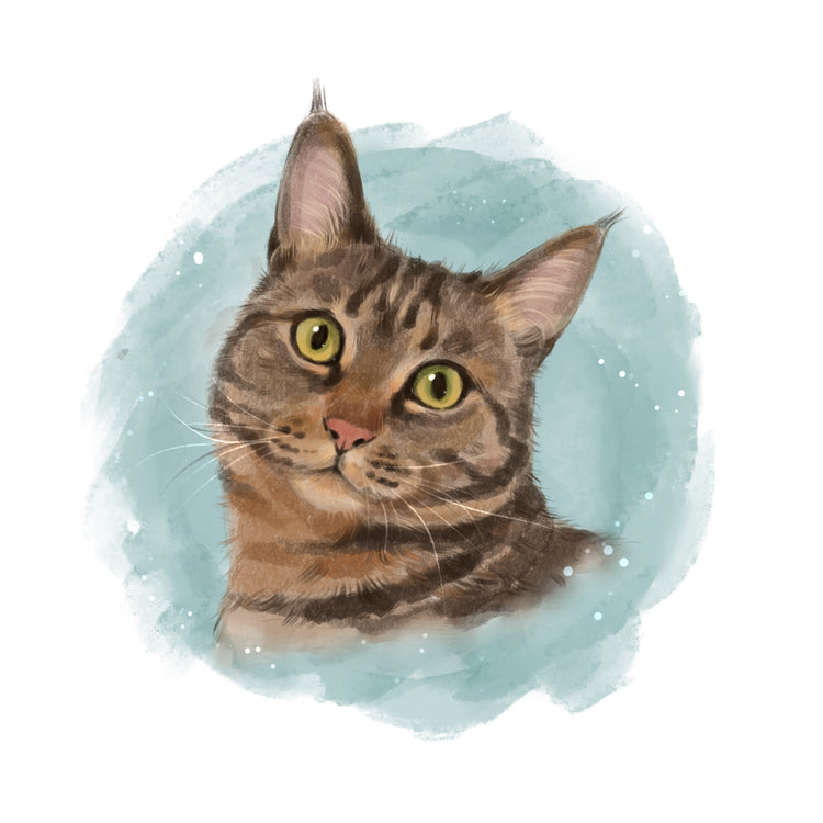 Custom Pet Portrait Art - Semi Realistic