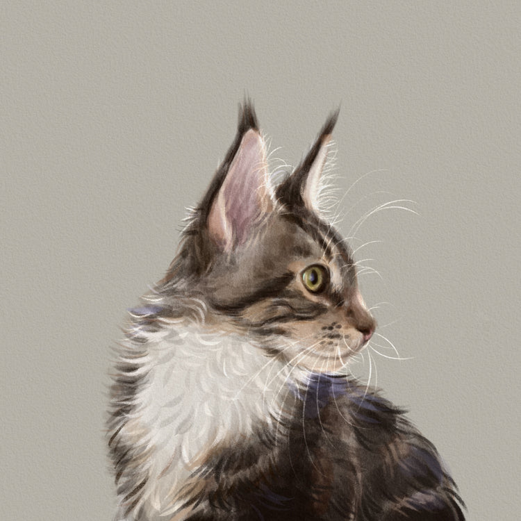 Custom Pet Portrait Art - Semi Realistic