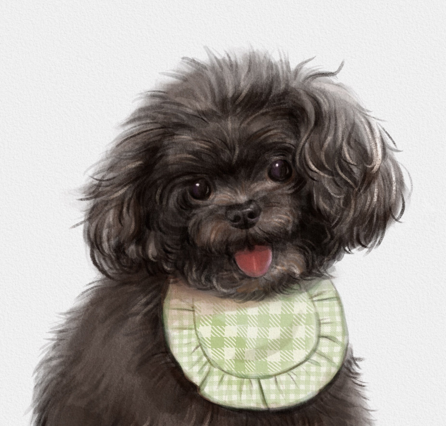Semi-realistic pet portrait