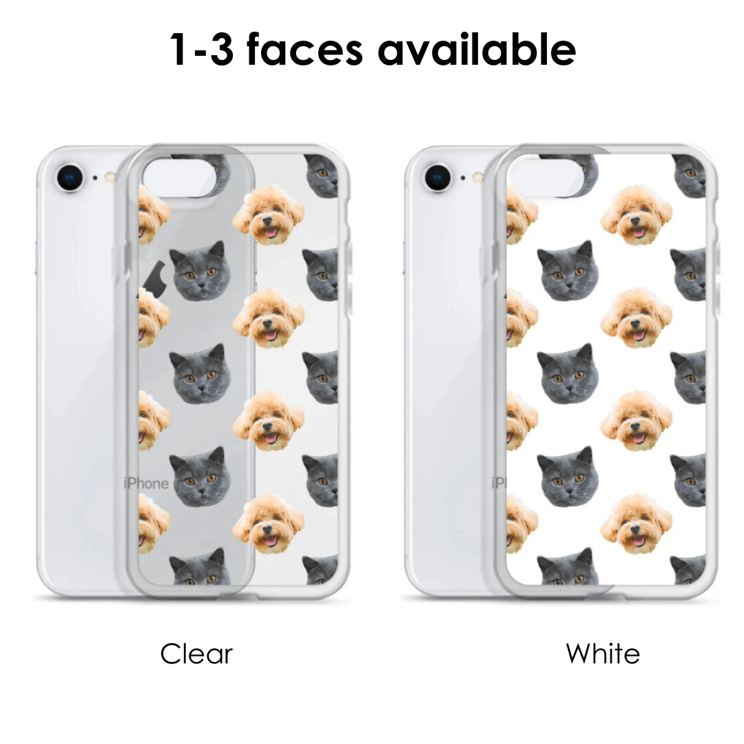 Custom Pet Face Pattern Phone Case Petomise .nz Petomise NZ