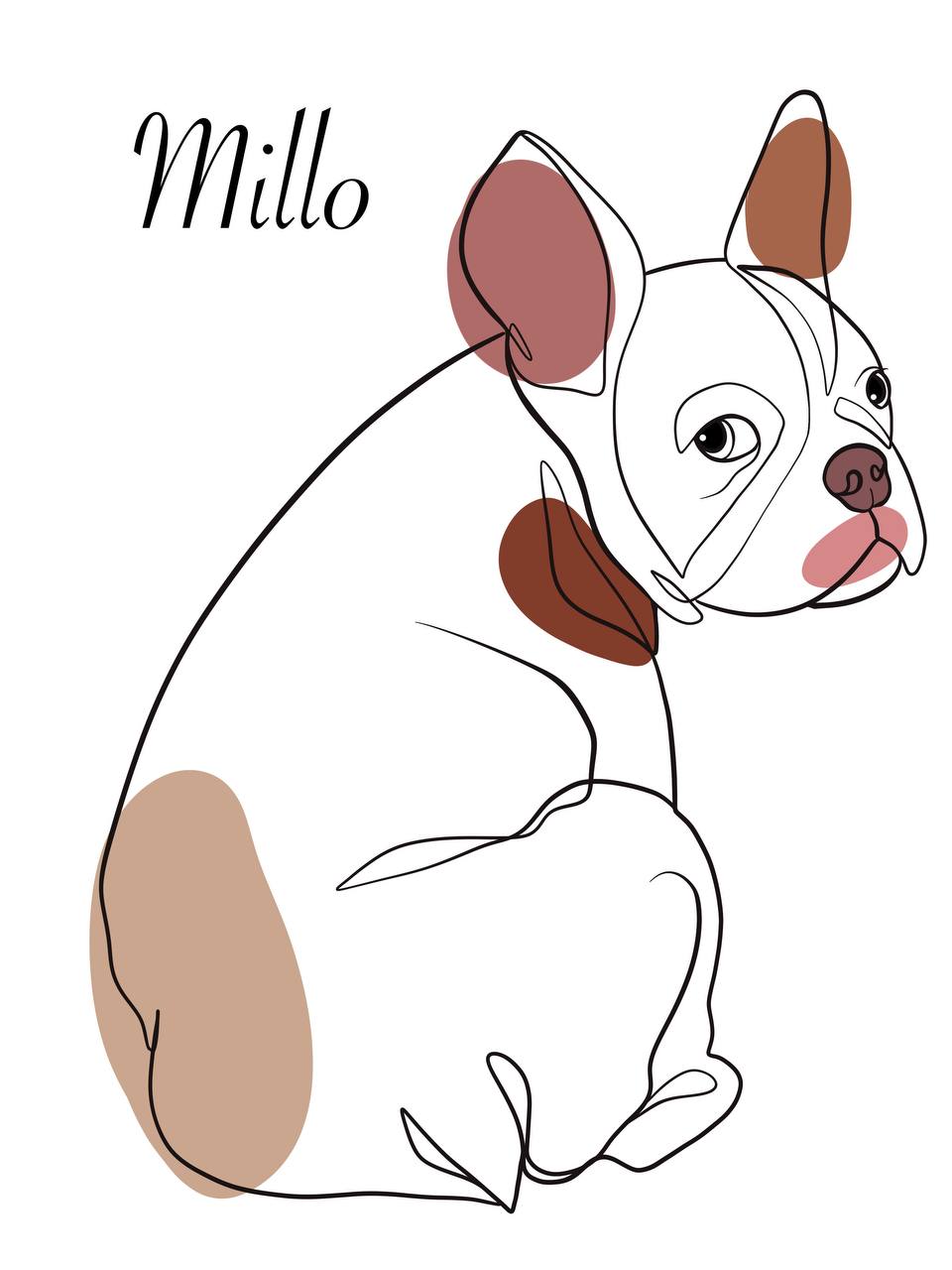 Capture your pet's essence in clean lines