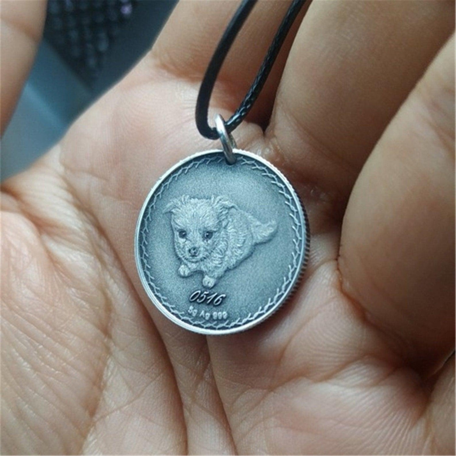 Custom Memorial Engraved Coin Necklace - Customised with Photos - Petomise NZ