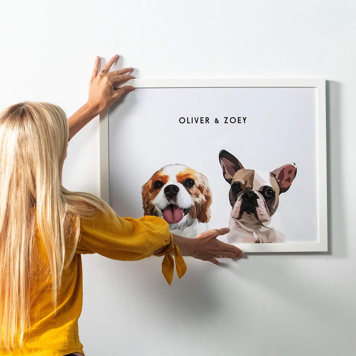 Custom Pet Portrait Art - Contemporary Style - Petomise NZ