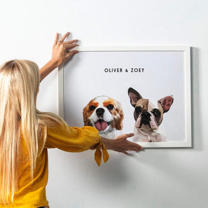 Custom Pet Portrait Art - Contemporary Style - Petomise NZ