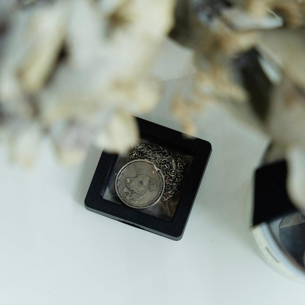 Custom Memorial Engraved Coin Necklace - Customised with Photos - Petomise NZ