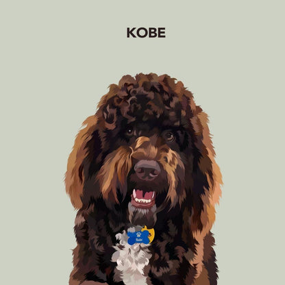 Custom Pet Portrait Art - Contemporary Style - Petomise NZ