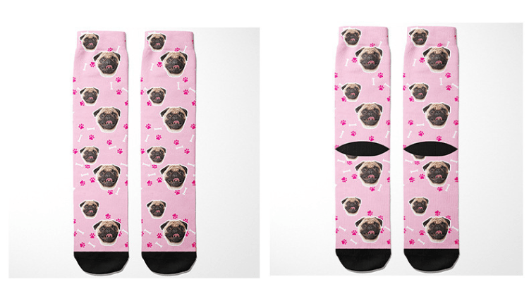 Custom Pet Face Socks - Petomise NZ Valentine’s matching pet socks