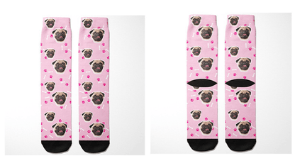 Custom Pet Face Socks - Petomise NZ Valentine’s matching pet socks