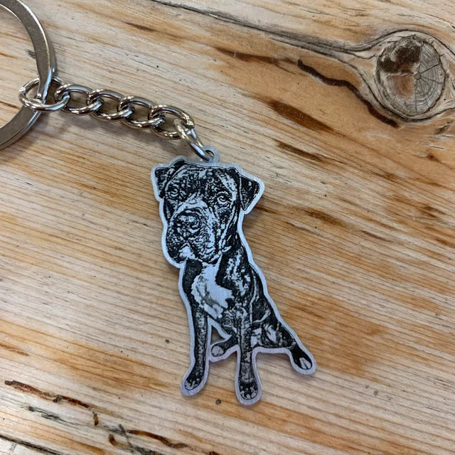 Silhouette Keychain - Personalised with Pet Photo - Petomise NZ