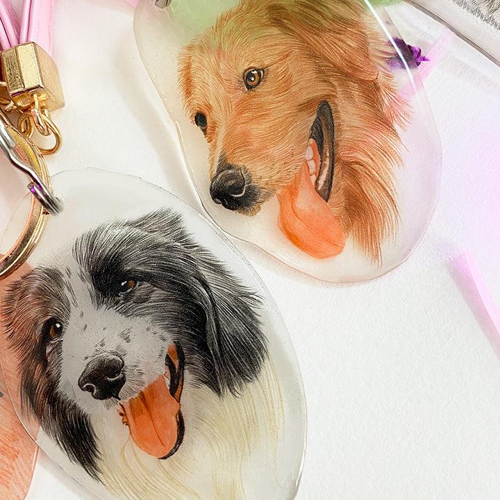 Personalised Photo Sketch Acrylic Keychain - Petomise NZ