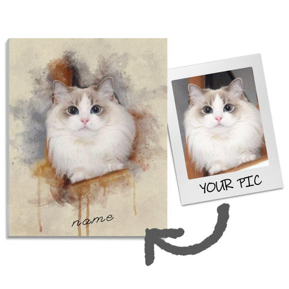 Custom Pet Portrait Splash Oil Painting - Petomise NZ