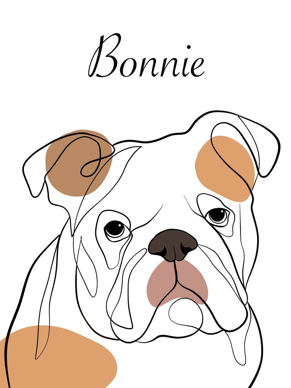 Elegant line art portrait capturing their spirit