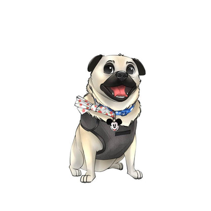 Custom Pet Portrait (Digital Download) - Disney Style - Petomise NZ