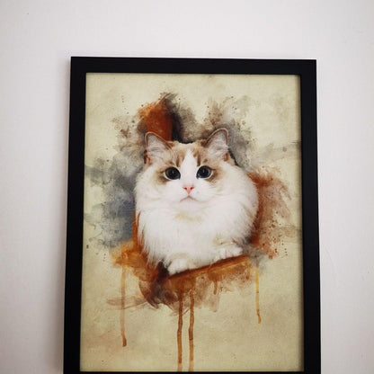 Custom Pet Portrait Splash Oil Painting - Petomise NZ