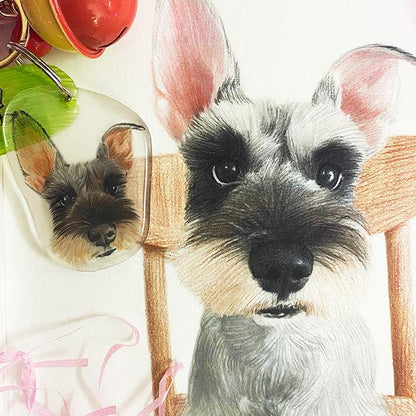 Personalised Photo Sketch Acrylic Keychain - Petomise NZ