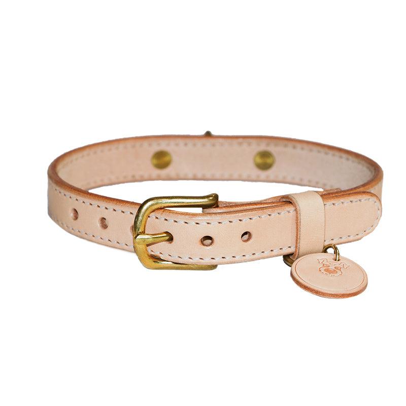Custom Dog/Cat Genuine Leather Collar & Tag - Petomise NZ