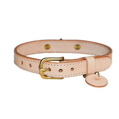 Custom Dog/Cat Genuine Leather Collar & Tag - Petomise NZ