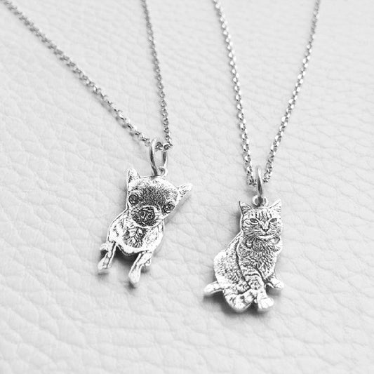 Silhouette Necklace - Customised with Pet Photo - Petomise NZ