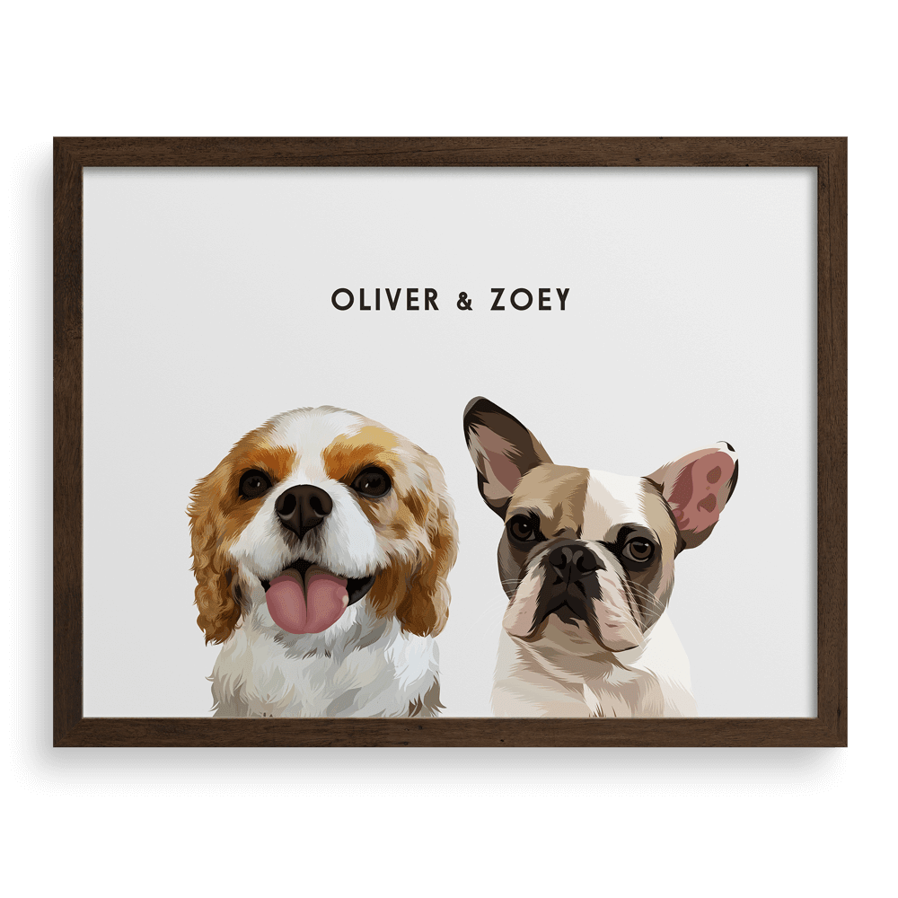 Custom Pet Portrait Art - Contemporary Style - Petomise NZ