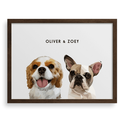 Custom Pet Portrait Art - Contemporary Style - Petomise NZ