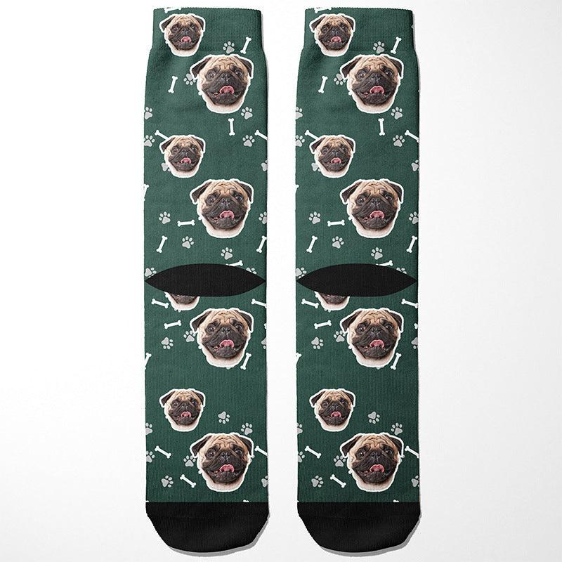 Custom Pet Face Socks - Petomise NZ Christmas pet socks for dog moms
