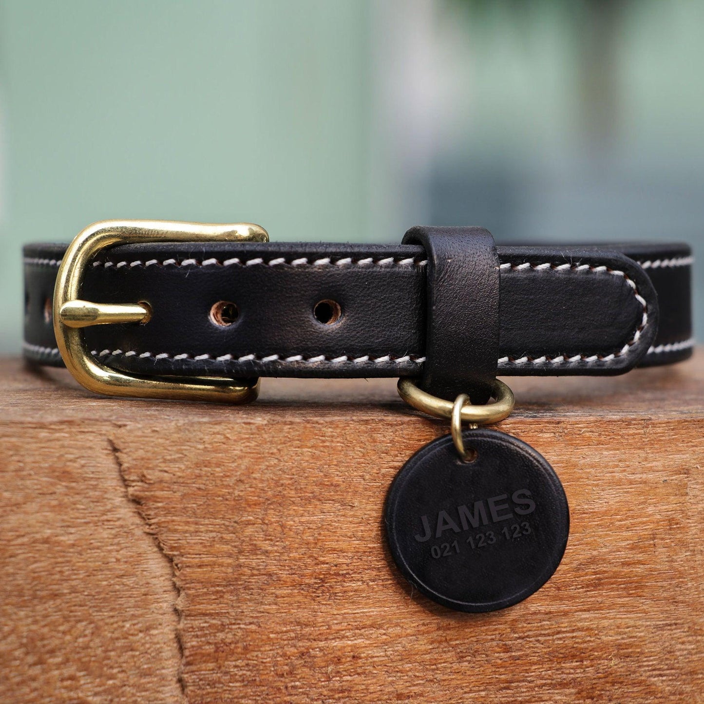 Custom Dog/Cat Genuine Leather Collar & Tag - Petomise NZ