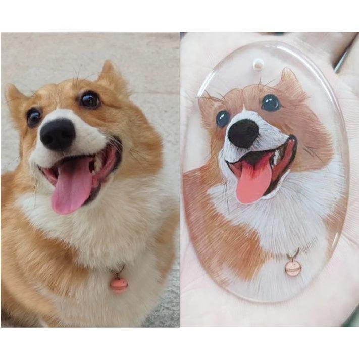 Personalised Photo Sketch Acrylic Keychain - Petomise NZ