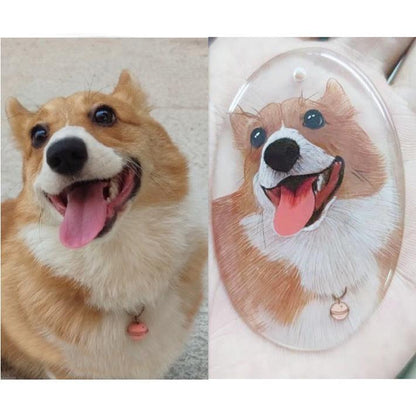 Personalised Photo Sketch Acrylic Keychain - Petomise NZ