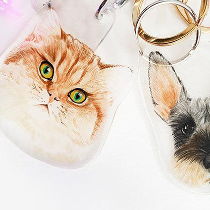 Personalised Photo Sketch Acrylic Keychain - Petomise NZ