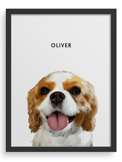 Custom Pet Portrait Art - Contemporary Style - Petomise NZ