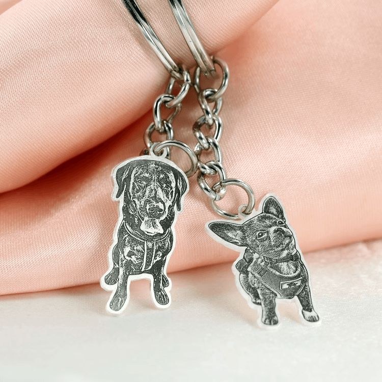 Silhouette Keychain - Personalised with Pet Photo - Petomise NZ