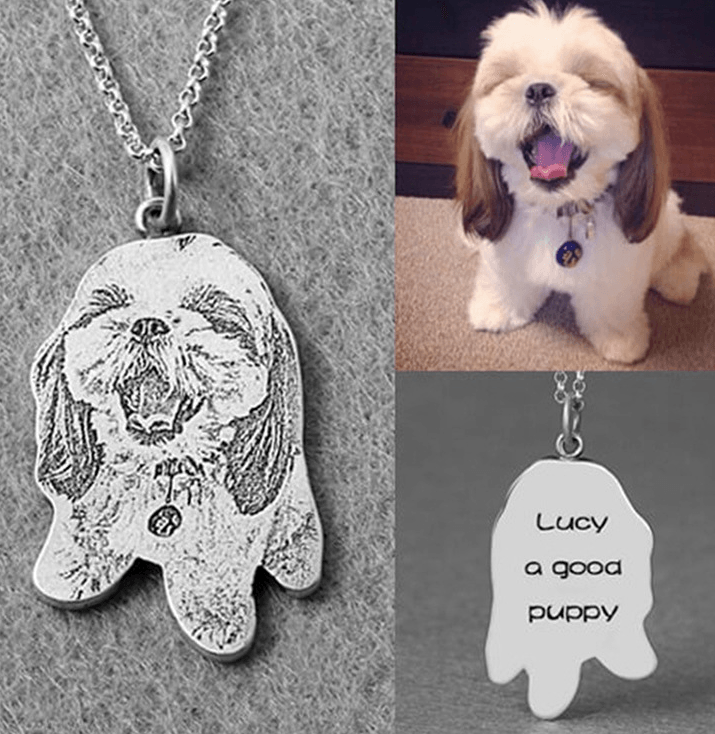Silhouette Necklace - Customised with Pet Photo - Petomise NZ