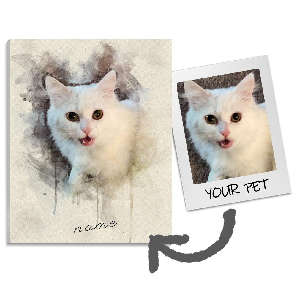 Custom Pet Portrait Splash Oil Painting - Petomise NZ