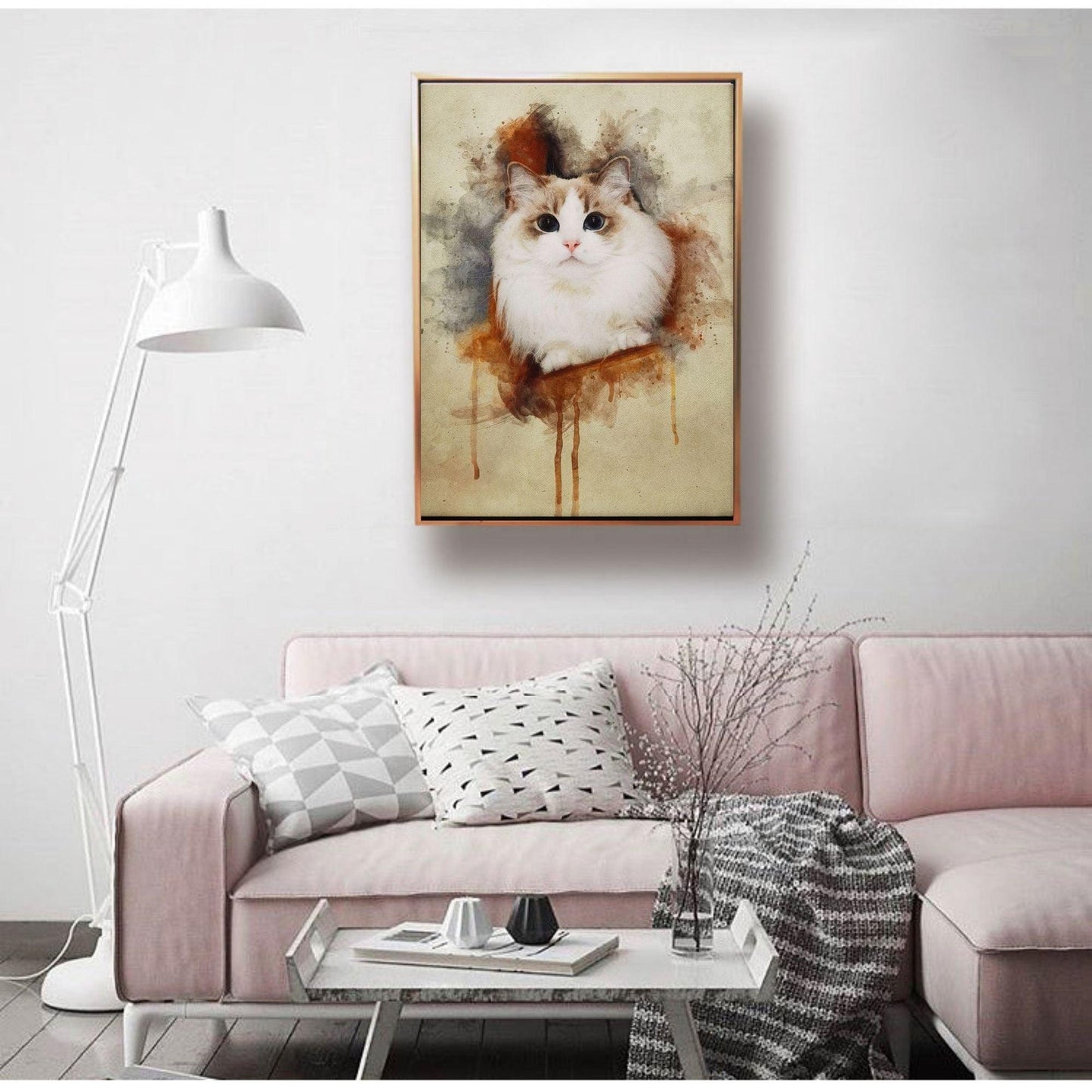 Custom Pet Portrait Splash Oil Painting - Petomise NZ